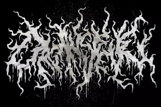 draw black, slam, or death metal logo for your band