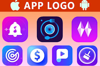 create minimalist app logo design with app icon