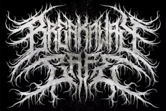 make a festival style metal logo