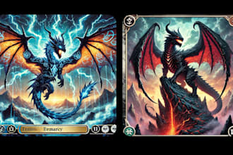 create stunning card game designs tcg ccg tarot, board game and illustration