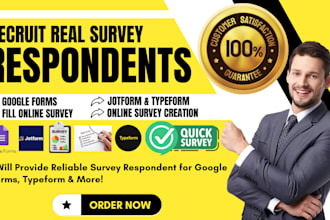 recruit targeted online survey respondents on google forms, typeform, jotform