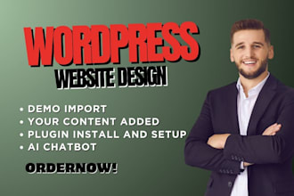 design wordpress website, install envato elements,   themeforest and customize