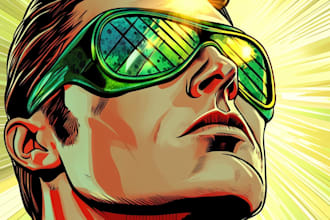 draw comic superhero pop art portraits