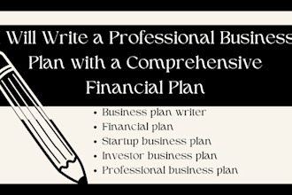 write a complete business plan with financial plan