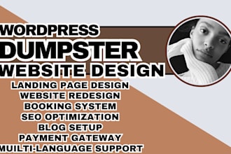 dumpster rental website junk removal waste removal website landing page