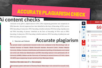 do accurate plagiarism and ai content checks for  documents