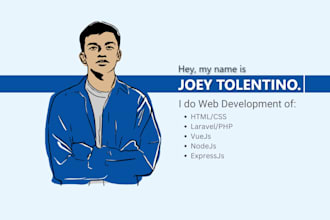 do website development PHP laravel, nodejs, expressjs, vuejs