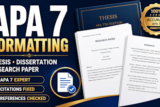 format your thesis dissertation or research paper in apa 7