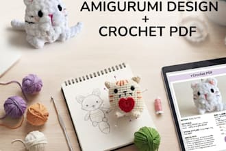 create an original amigurumi design and crochet PDF pattern