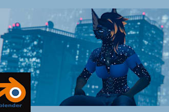 custom 3d vrchat avatar model, VR character vrc character with blender for unity