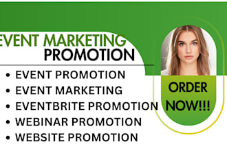 do eventbrite promotion, webinar marketing,  event promotion, website