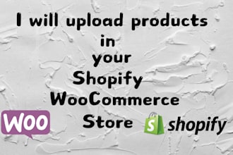 upload product in your woocommerce, shopify store