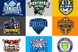 do sports soccer football baseball league logo for your team