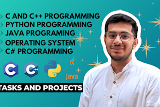 urgent operating system, java, python, c and cpp programming projects and tasks
