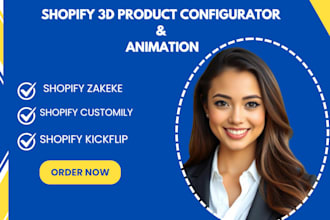 customize 2d 3d shopify product model and animation using zakeke kickflip