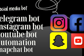 develop tik tok bot , instagram api bot youtube bot automation