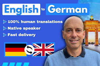 translate english to german or german to english translation, native expert