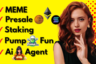 create solana memecoin presale staking pump fun ai agent crypto dapp blockchain