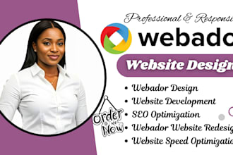 design or redesign webador website, website development, blog page on webador