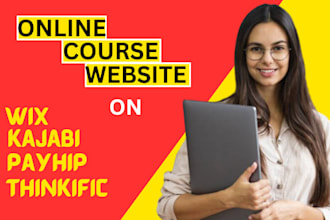 create online course website, thinkific, kajabi, payhip, wix online course