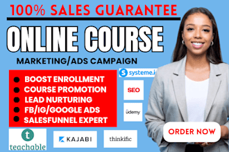 do kajabi online course promotion, reiki, astrology teachable course marketing