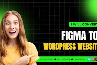 convert figma to wordpress or figma to elementor with responsive