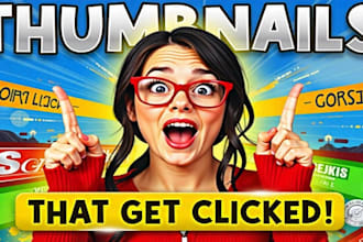 do attractive clickbait amazing youtube thumbnail design