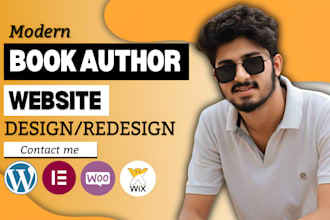 build a modern wix book author website, ebook landing page design as wix expert