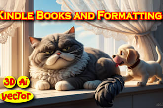 design 3d children book illustrations and cover illustration