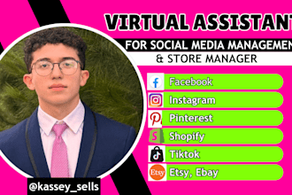do virtual assistant facebook instagram pinterest shopify tiktok etsy