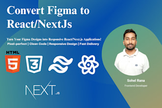 do convert figma to react or next js