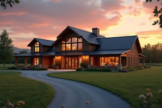 draw barndominium and pole barn floor plan with stamp for approval
