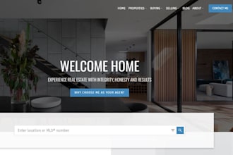 build custom luxury real estate website with idx and mls integration for realtor