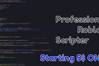 be your professional roblox scripter