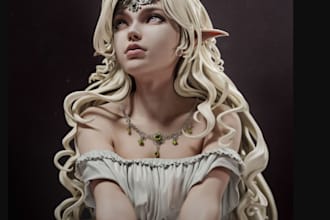 sculpt 3d character ,for 3d printing, rigging, games, 3d character for stl