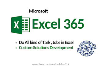 help you all type of task in microsoft excel 365