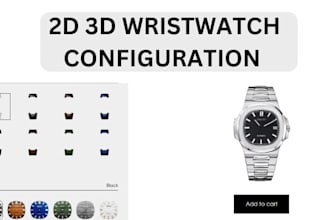 do 2d 3d watch configuration on kickflip, zakeke and shopify pod