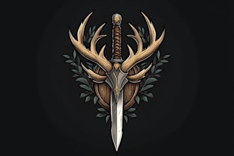make medieval, fantasy, rpg, rustic, scifi and game logo