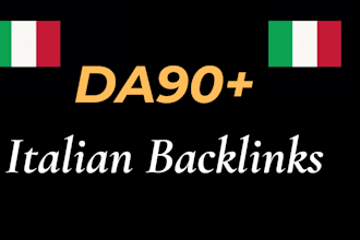 build italian da90 dofollow SEO backlinks for google italy ranking