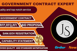 prepare winning bid proposal, research, and response to rfp, government contract