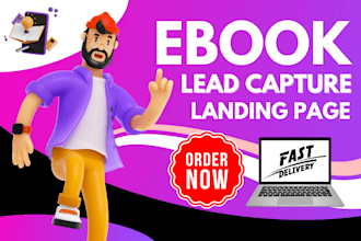 ebook website, lead capture page, ebook lead magnet, ebook landing page design