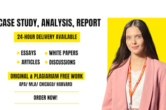 research and write a case study or a case study analysis