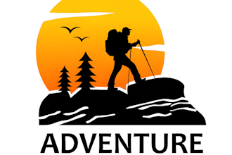 design hunting fishing outdoor and adventure logo