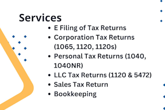 prepare and efile US business and individual tax returns 1040 1120 1065