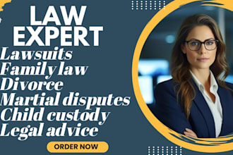 be your legal family lawyer for child custody, martial disputes and divorce