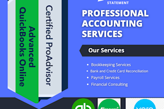 do bookkeeping, reconciliation, payroll and financial consulting in quickbooks