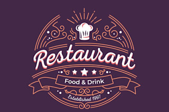 make unique restaurant food logo design