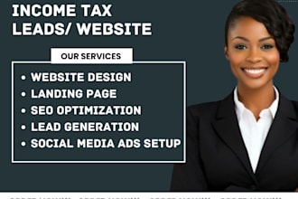 tax website finance website credit repair accounting website tax preparation