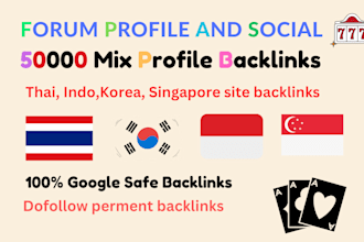 build high quality 50k social networks and forum profile SEO backlinks