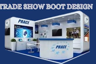 design unique trade show boot backdrop design exhibition banner pop up banner